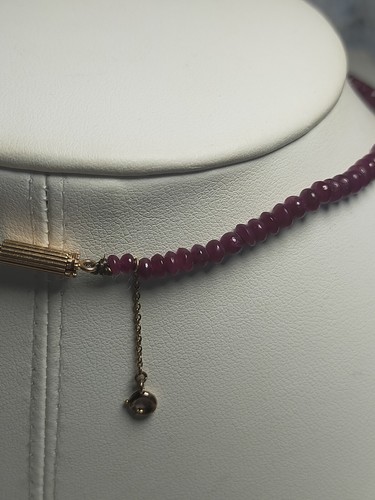 Collier perles racine de rubis et or - Imagen 7 de 12