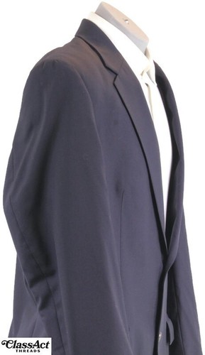 Blazer Cappotto Sportivo Jos A Bank Lana 2 Bronzo Bottone Blu 44L - Foto 3 di 8