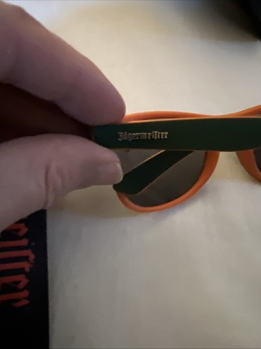 JAGERMEISTER BLACK Adjustable HAT CAP ORANGE LOGO W/ Lanyard And Glasses - Picture 3 of 5