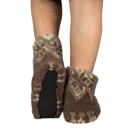 DAMEN WARME CHUNI HAUSSCHUHE STIEFEL ECHT ALPAKA / LAMMWOLLE MIT "HIRSCH" MUSTER - Bild 4 von 4