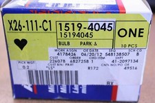 ACDelco 15194045 OEM Clear Tail/Brake/Stop/Parking Light/Lamp Bulb Box of 8