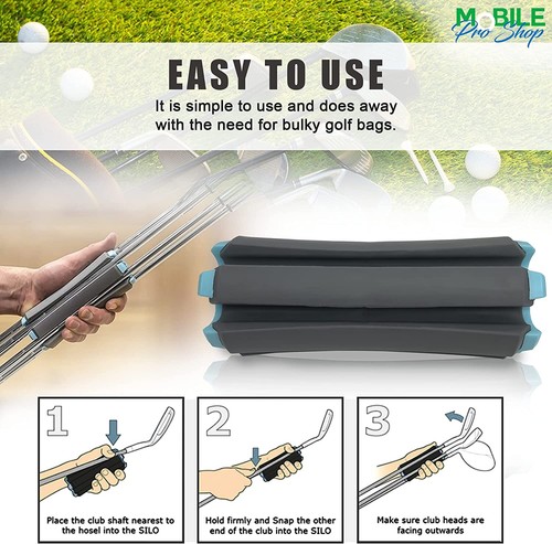 Porta Mazze da Golf Leggero | Spazzola per Mazze con Clip Moschettone | Contiene 6 Mazze - Foto 27 di 29
