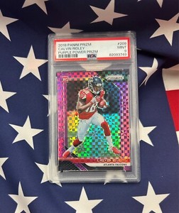 2018 Panini Purple Power Prizm Calvin Ridley /49 RC #209 PSA 9 MINT POP 11