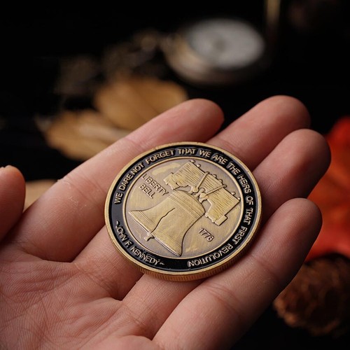 20PCS Snake Challenge Coin Medal USA 1776 Liberty Bell Don't Tread On Me Collect - Picture 6 of 12