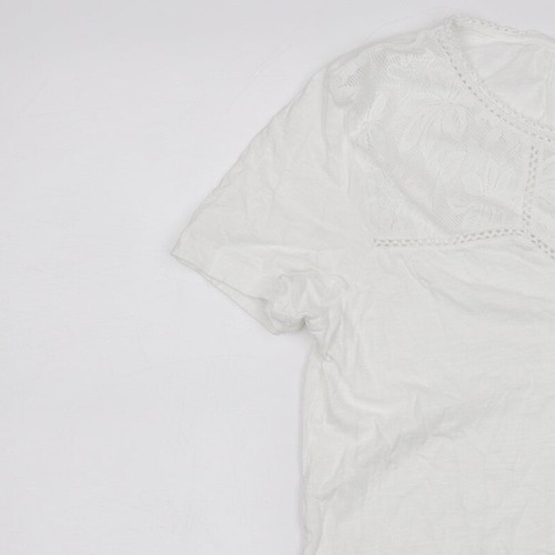 falmer heritage Womens White Cotton Blend T-Shirt Size 12 - Picture 6 of 12