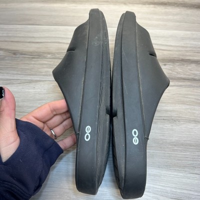 OOFOS OOahh Slide Recovery Sandals Black Womens 14 Mens 12  display picture 2