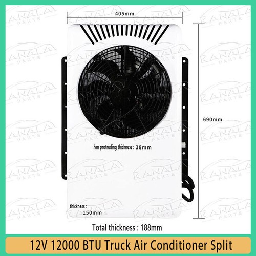 #62 For Semi Trucks Bus RV 12000 BTU 12V Truck Air Conditioner Split A/C Kit - Picture 9 of 11