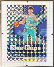 LaMELO BALL ROOKIE CARD 2020-21 Panini Mosaic Silver Mosaic Blue Chips Insert RC