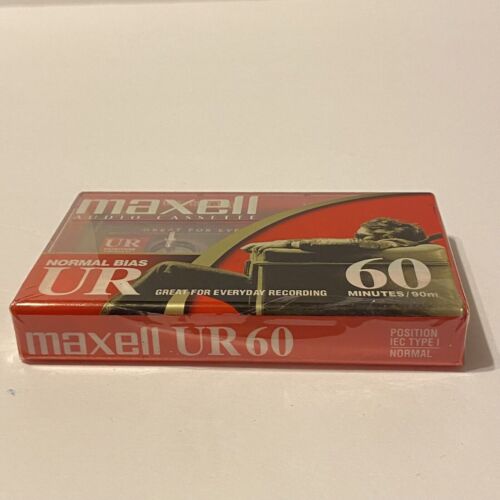 Maxell UR60 Audio Cassette Tape - 60 Minute, Normal Bias Unopened New Sealed - Picture 3 of 6
