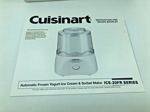 Cuisinart Ice-20 Automatic Frozen Yogurt-Ice Cream Sorbet Maker ICE-20FR Refurb - Picture 7 of 8