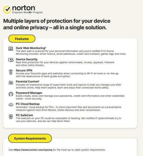Norton Security 360 Premium 2025 - 2026 Antivirus 10 Devices 1 Year PC MAC iOS - Picture 6 of 12