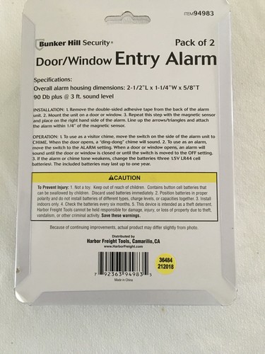 Bunker Hill Security 2 Pack Door/Window Entry Alarm - Picture 2 of 2