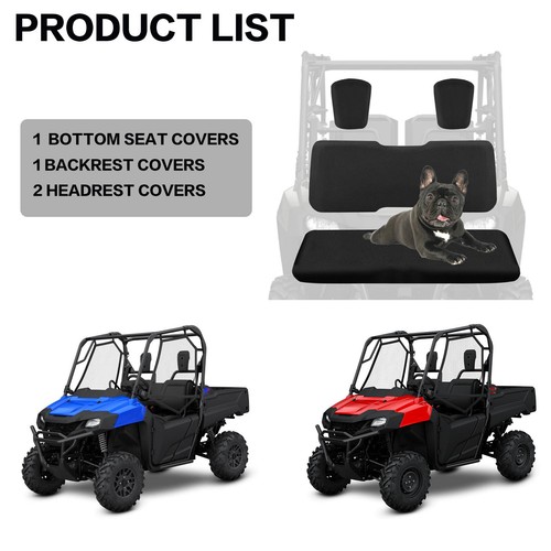 1680D UTV Black Seat Cover Dust Cover For Honda Pioneer 700 / 700-4 2014-2024 - Picture 12 of 12