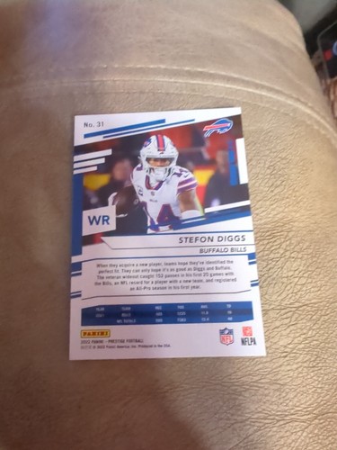 2022 Panini Prestige #31 Stefon Diggs Buffalo Bills Football Card - Picture 2 of 2