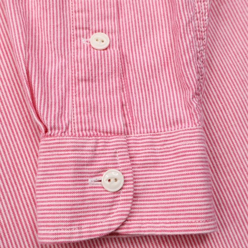 Polo Ralph Lauren Authentic Latzhose Hemd Rosa Streifen Herren Medium Knopfleiste - Bild 6 von 16
