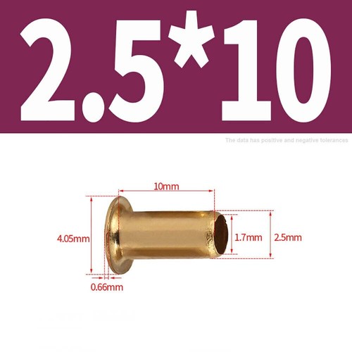M0.9 - M6 Brass Hollow Rivets Crimped Rivet Copper Eyelets Tubular Rivets - Picture 46 of 79
