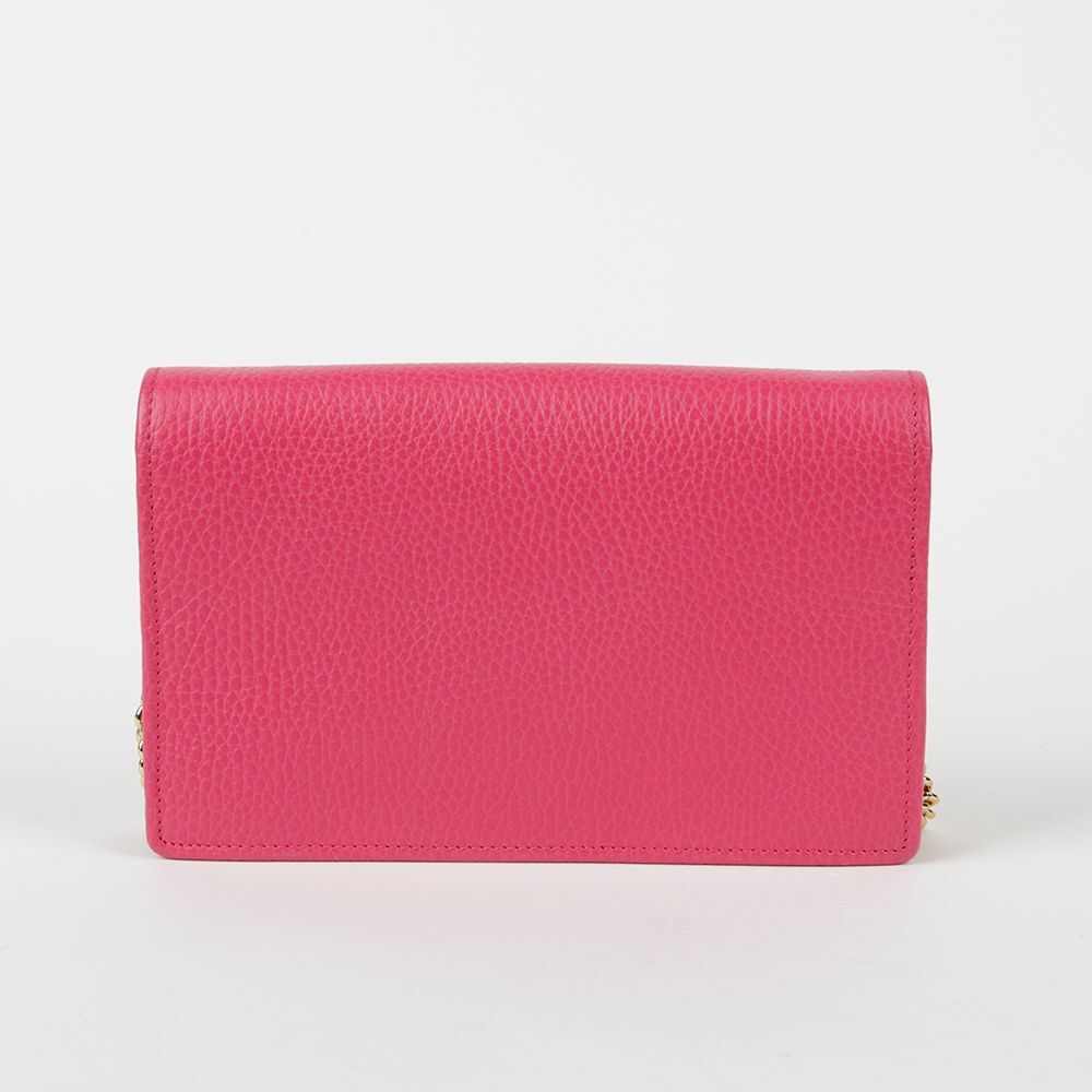 GUCCI Mini Pink GG Marmont Chain Shoulder and Crossbody Bag GUCCI Mini Pink GG Marmont Chain Shoulder and Crossbody Bag