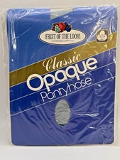 Fruit of the Loom Opaque Grey Nylon Gray Control Top Pantyhose No Size Listed