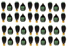 40 Pcs DC Male Power Jack Connector for CCTV Security Camera DVR System