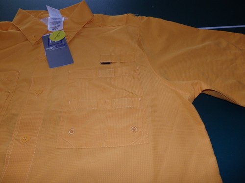 RARE NWT Men's VCU RAMS Vented Button Up Fishing Shirt /Golf Pro Edge size Med - Picture 4 of 11