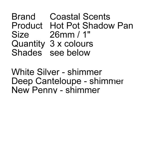 3 FOR THE PRICE OF 2 - Coastal Scents Hot Pot Eye Shadow - SET 4 - Picture 4 of 4