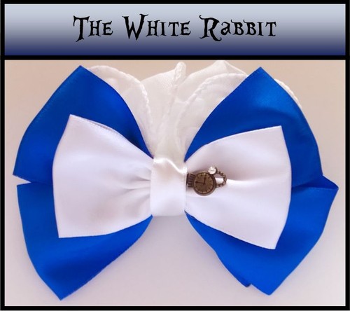 The White Rabbit Hair Bow_Hair tie_Costume_Disney Inspired_Alice in Wonderland