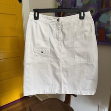 Lauren Ralph Lauren Vintage Skirt Y2K White Sz 6 Safari