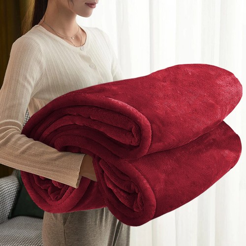 Large Luxury Faux Fur Throw Sofa Bed Mink Soft Warm Fleece Blanket Double & King - Picture 31 of 79