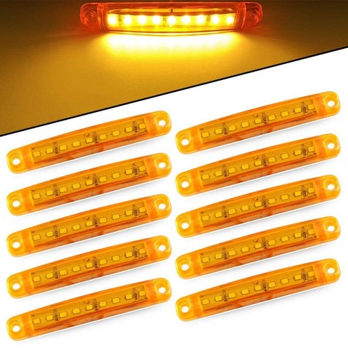 Luces de señalización LED de 3/4" 12V para remolque de camión luz de bala lateral redonda lámparas rojas ámbar - Imagen 40 de 138
