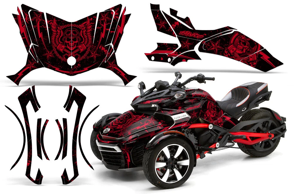 Roadster Graphics Kit Decal Sticker Wrap For Can Am Spyder F3 S Trike HAVOC R