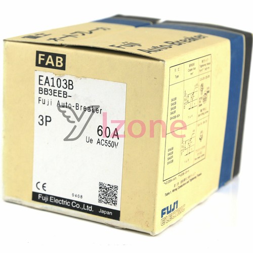 NEW FUJI EA103B 3P 60A circuit breaker (1Pcs) - Picture 3 of 4