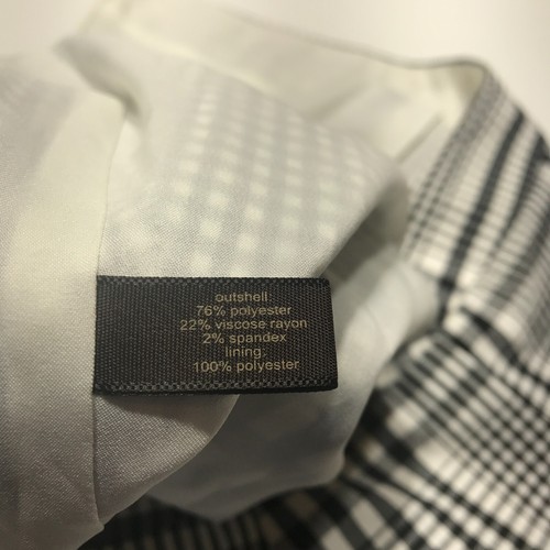 Gonna donna The Limited taglia XS NUOVA CON ETICHETTE nera bianca quadri plissettata davanti bodycon - Foto 7 di 12