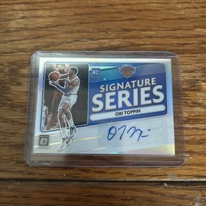 OBI TOPPIN 2020-21 OPTIC SIGNATURE SERIES SILVER PRIZM AUTO #SS-OBI NY KNICKS RC