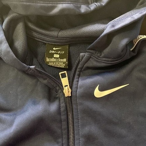 Nike Dri-Fit Navy Blue Hoodie Jacket Boys 5/S 4-5 Years Old! - Picture 2 of 8