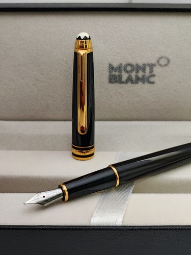 Montblanc Meisterstuck Black Body + Golden Clip Limited Edition Fountain Pen - 第 2/8 張圖片