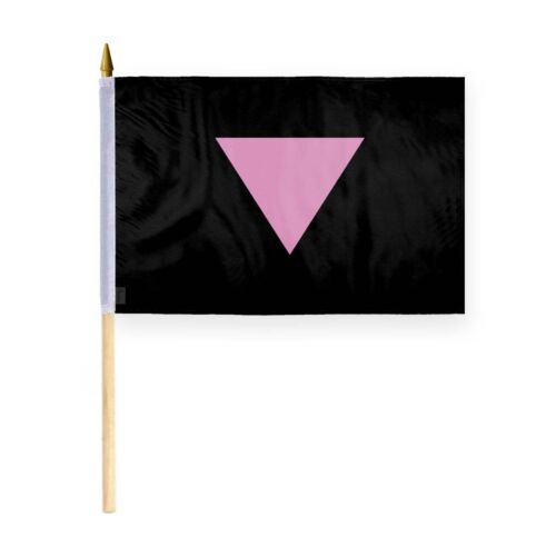 Bandiera triangolo rosa - stampata su un lato - occhielli in ottone - colori antisbiadimento - Foto 12 di 15