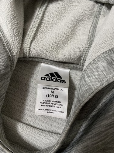 adidas Girls' Emboss Hoodie, Medium 10/12 - Picture 3 of 3