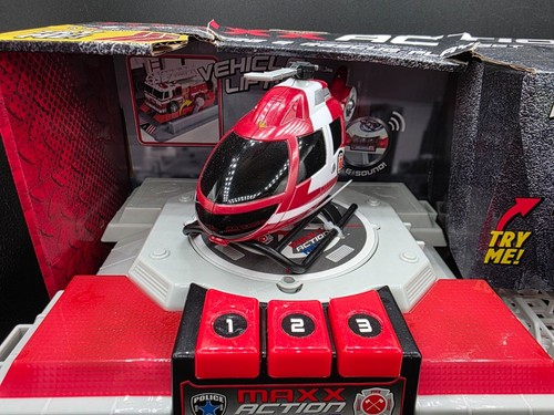 Maxx Action Rescue Fire & Rescue Spielset mit Feuerwehrauto Hubschrauber - Bild 3 von 10