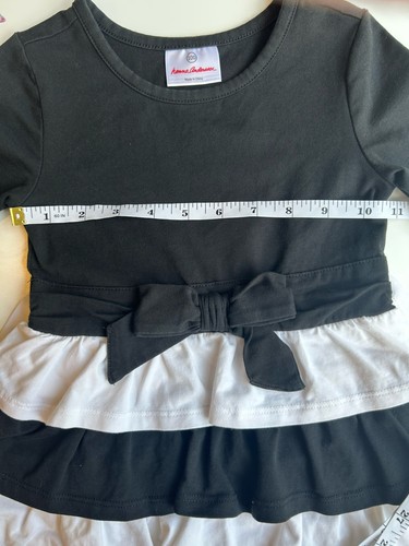 Hanna Andersson Girl's Ruffle Tier Dress Twirl Dress Colorblock 100 Size 4 Black - Picture 4 of 5