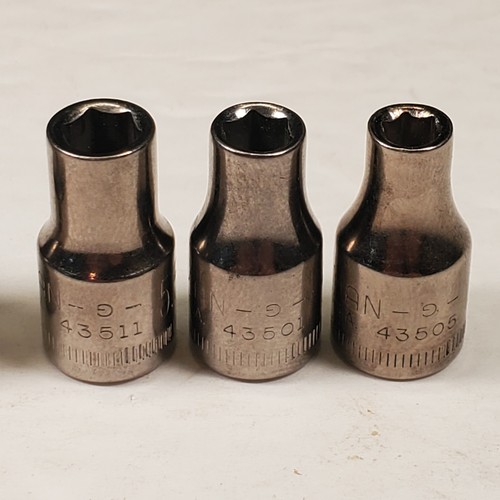 Craftsman -G- 1/4" Drive Metric 6 Point Shallow Socket 8 Pc Set 4mm - 12mm USA - Picture 9 of 13