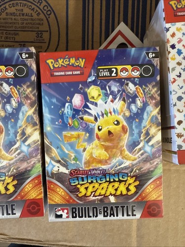 Pokemon TCG: Surging Sparks Build & Battle Box (SEALED/NEW) - 4 Packs - Picture 1 of 3
