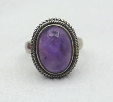 Natural Purple Amethyst Gemstone 925 Sterling...