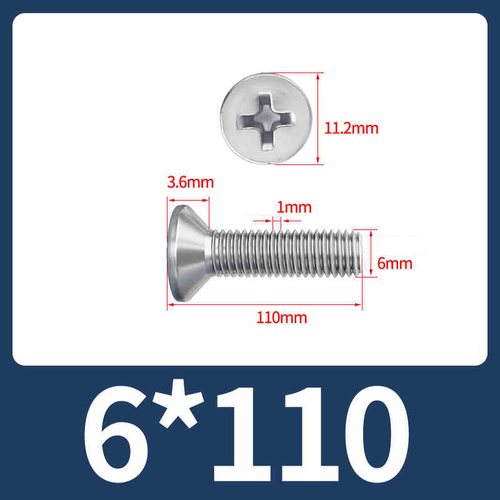 Phillips Countersunk Screw Flat Head Bolts 304 Stainless Steel M1/M1.2...-M10 - Picture 209 of 249