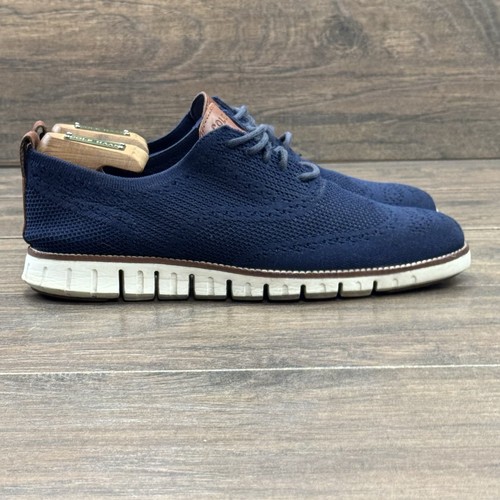 Cole Haan Zerogrand Dress Shoes Mens 10.5 Blue Stitchlite Wingtip Oxford C24947 - Bild 3 von 9