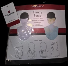 2 pack Multi-use Face Mask Tube Scarf Bandana Head Neck. 4 Ways To Wear