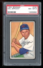 1952 Bowman #104 Hal Jeffcoat PSA 8