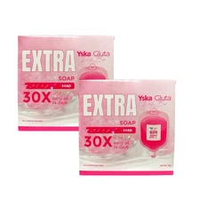 Yska Gluta Drip Radiance Soap 2 Bars Exfoliating Moisture Boosting 70g