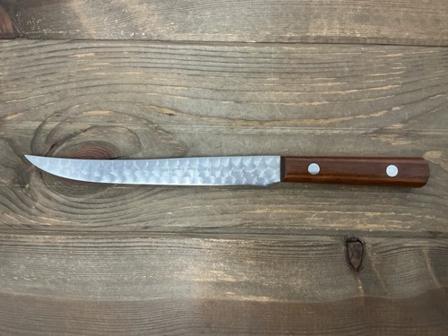"Cuchillo de talla vintage E Warther & Son hoja de acero inoxidable mango de madera Full Tang" - Imagen 6 de 17