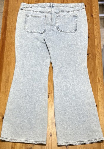 NO BOUNDARIES Jeans Womens Size 18 Light Blue Wide Leg Pork Chop Flare Denim NWT - Picture 4 of 24