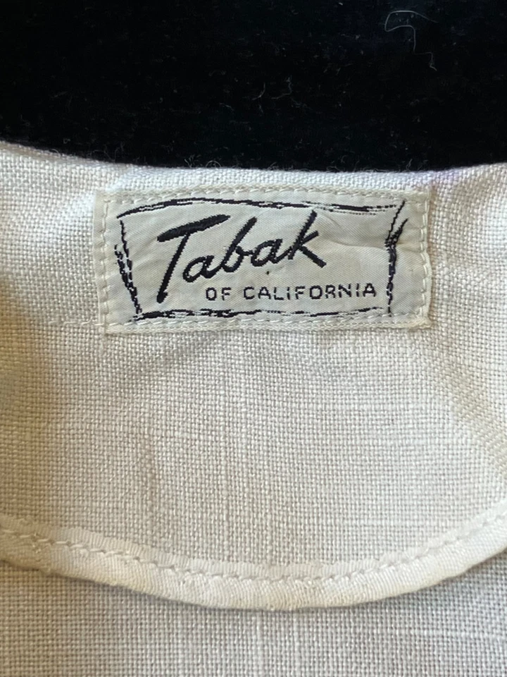 Falda traje vintage años 60 damas diseñador mezcla lino Tabak of California elegante Foto 4 de 4